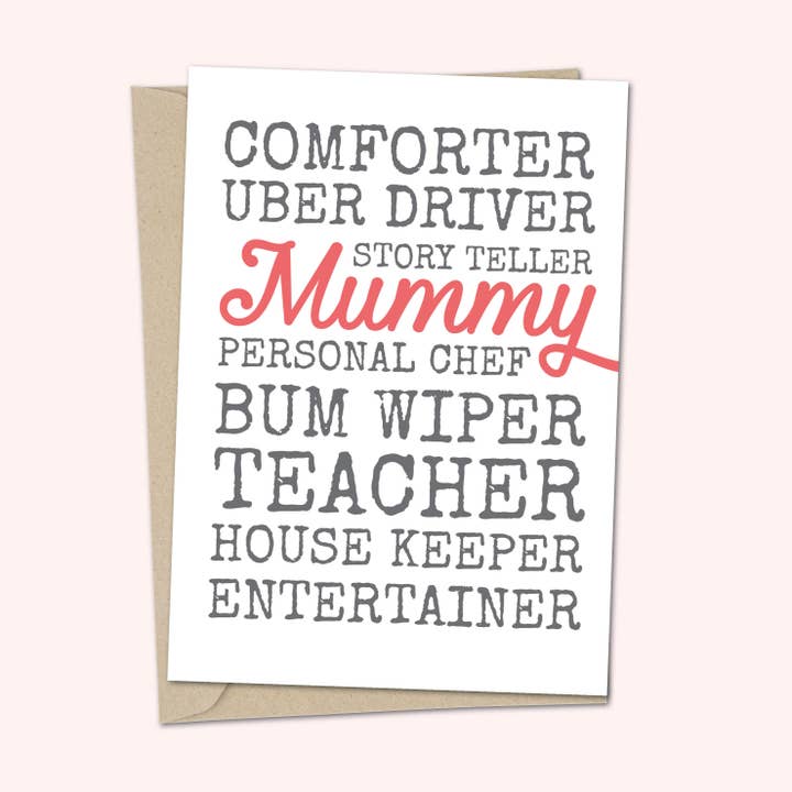 Mummy's list of jobs - Mother's Day Card for wholesale by Duckduckle Design