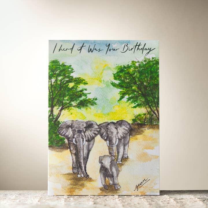 I Herd It Was Your Birthday Card by Guan for wholesale by HomeLess Made