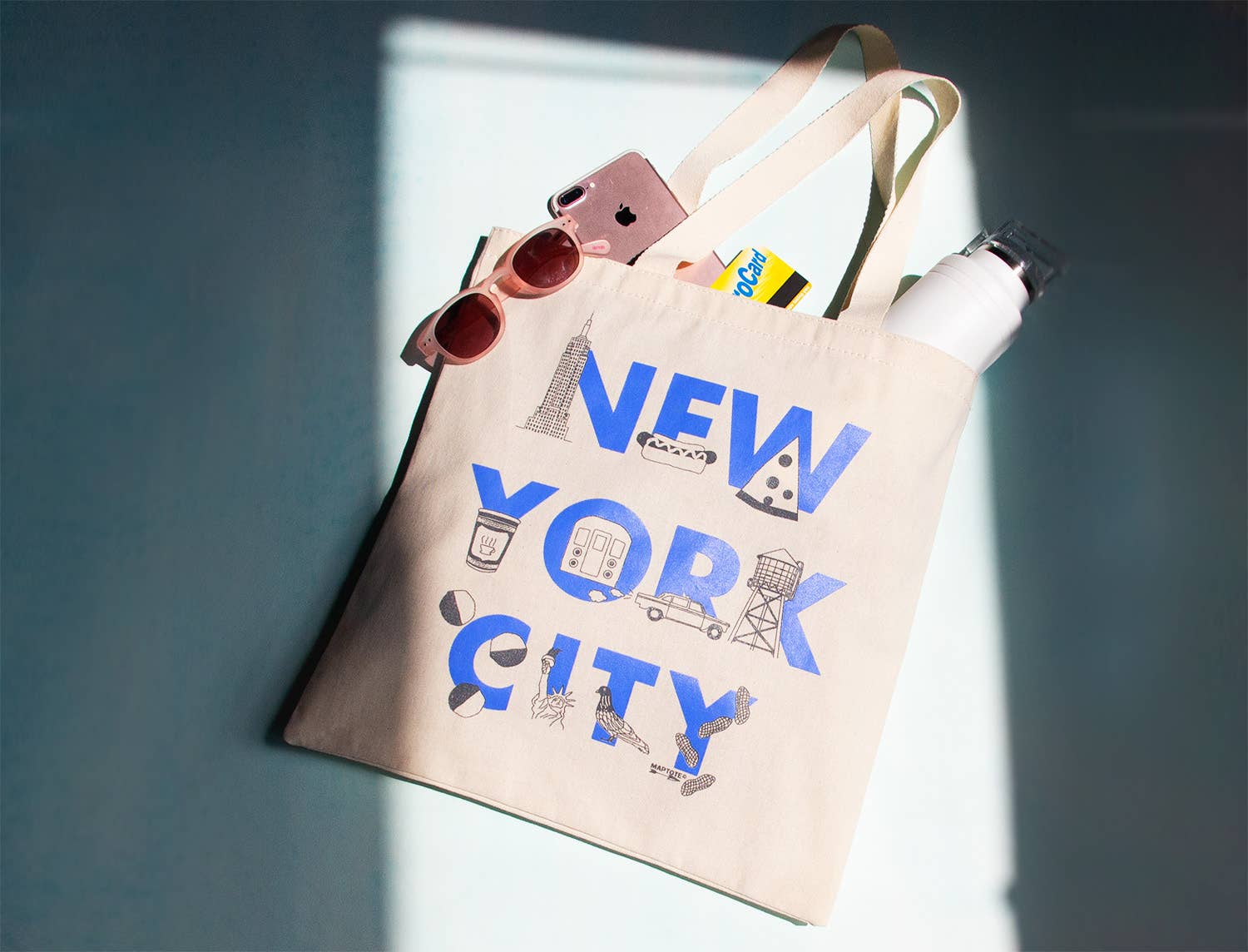 Maptote – Großhandel Lebensmittel-/Einkaufstasche – New York City Lebensmittelgeschäft Schriftart2
