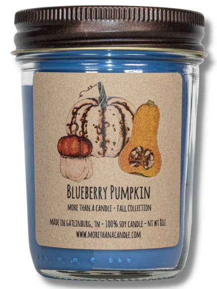 Blueberry Pumpkin - 8 oz Jelly Jar for wholesale by More Than Candle