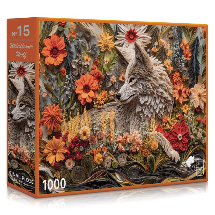 No. 15 - Wildflower Wolf for wholesale by Final Piece Puzzles