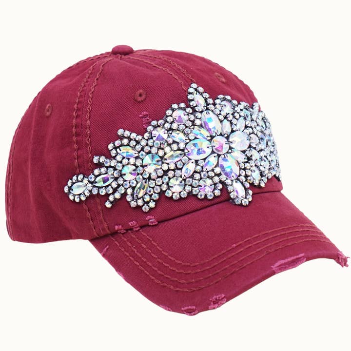 Olive & Pique - Wholesale Baseball Cap - Women's - Abstract Bejeweled Bling Glitz Cap, Adjustable24