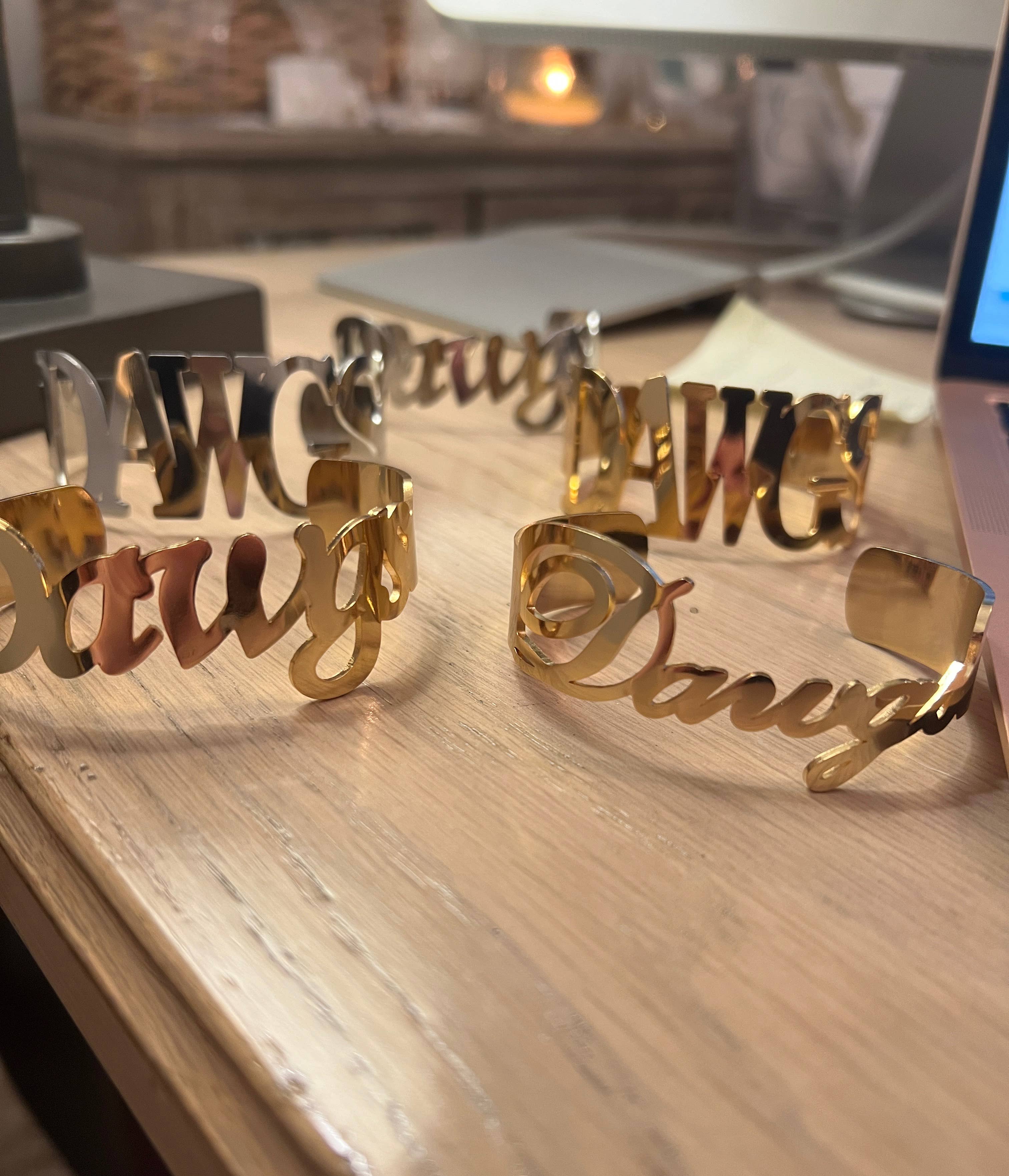 Steele Sloan Designs - Wholesale Bangle Bracelet - DAWGS Bangle Bracelets Tarnish Resistant All Caps -Go Dawgs5