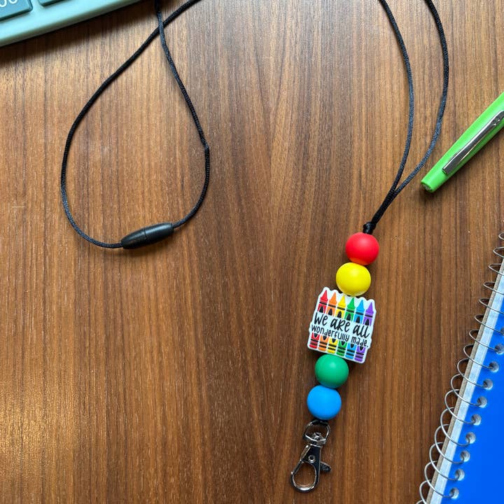 Silicone Wonderfully Made Lanyard-20” Long w/Breakaway Clasp for wholesale by Katesy Things