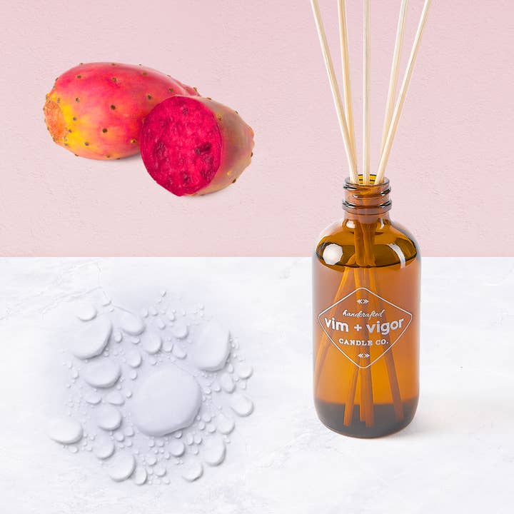 Prickly Pear + Dew Reed Diffuser for wholesale by Vim + Vigor Candle Co