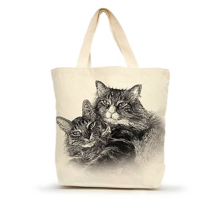 NOUVEAU fourre-tout de taille moyenne « Cuddle Cats » pour la vente par Eric & Christopher