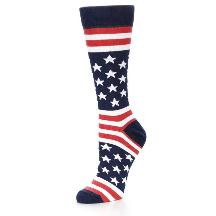 boldSOCKS – wholesale Socks – Women's – American Flag Socks - USA Made - Women's Novelty Socks