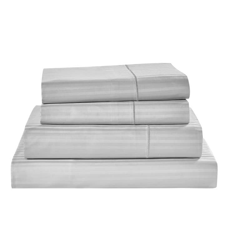 Bed Bath Fashions - Wholesale Sheet Set - Kathy Ireland 500 Thread Count Damask Stripe Sheet Set19