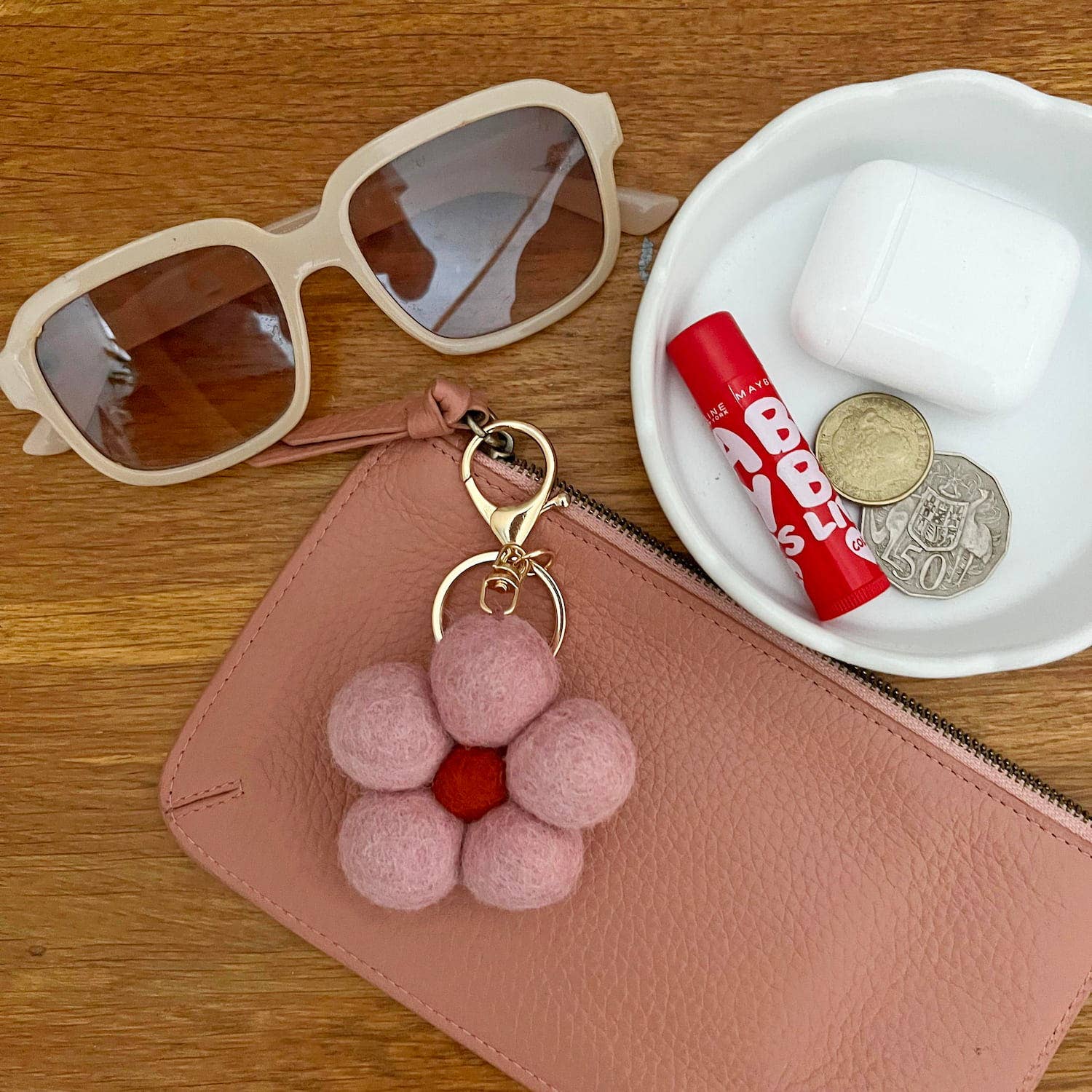 Home Dweller - Wholesale Keychain – Unisex - Felt Flower Keychain | Bag Charm - Spring Bloom7