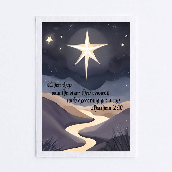 Kristen Skrift Vise Män Stjärna Jul Väggkonst Tryck för wholesale av Cryptic Paper Co.