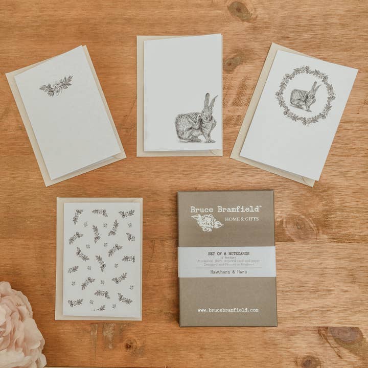 Hawthorn & Hare Notecard Set for wholesale by Bruce Bramfield Home & Gifts