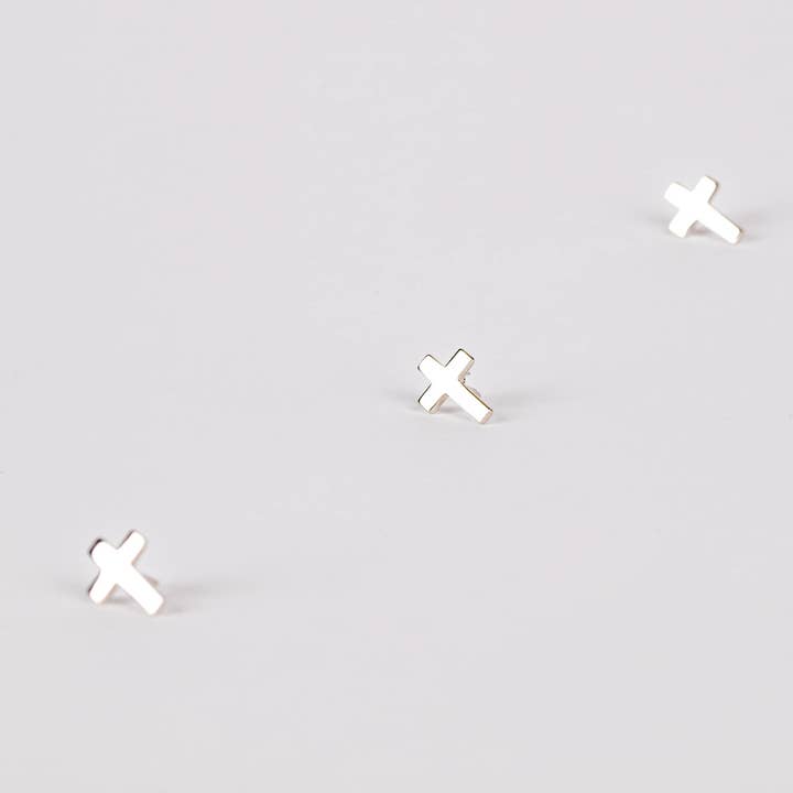 Swanson Christian Products - Wholesale Lapel Pin/Button - Lapel Pin Cross Silver 1/2In - Pack of 62