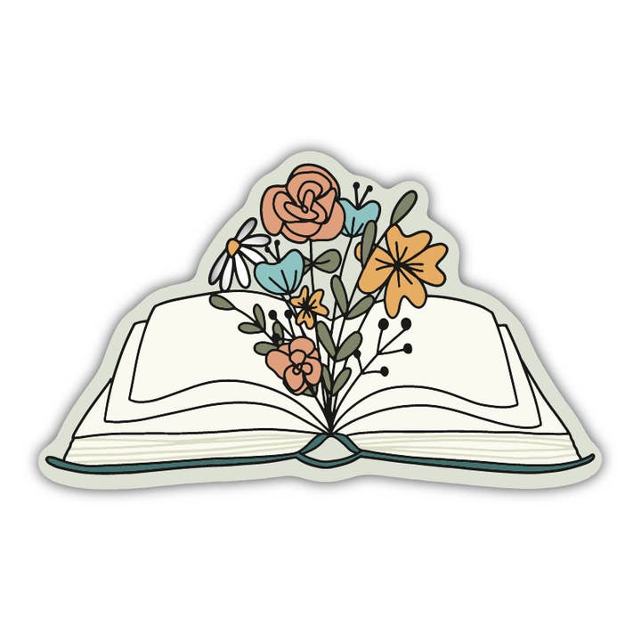 Floral Book Sticker for wholesale by Kyn You Believe It