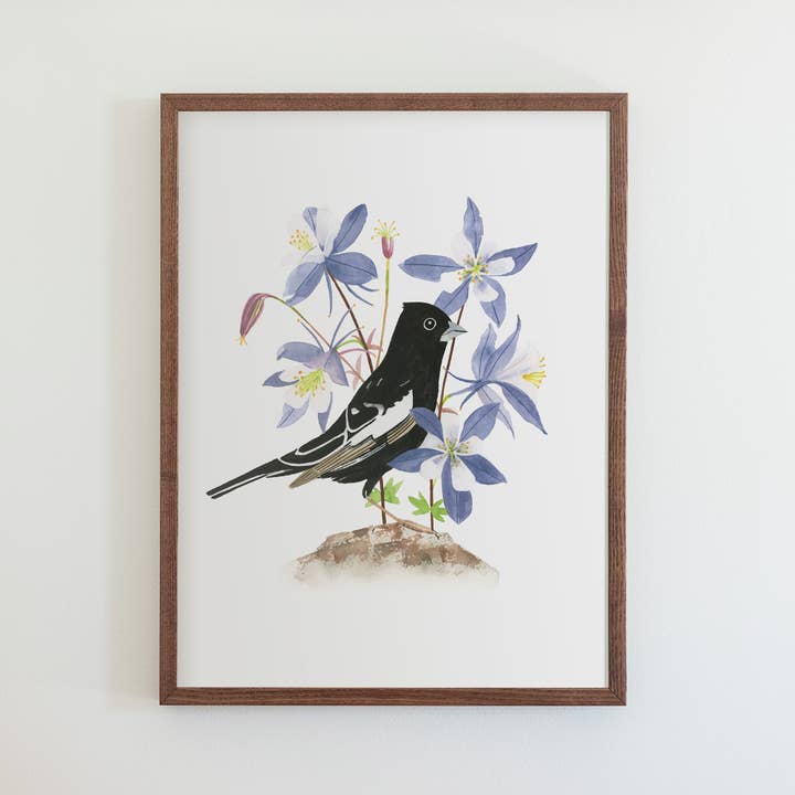 Colorado Lark Bunting Print for wholesale by 50 States of Beauty