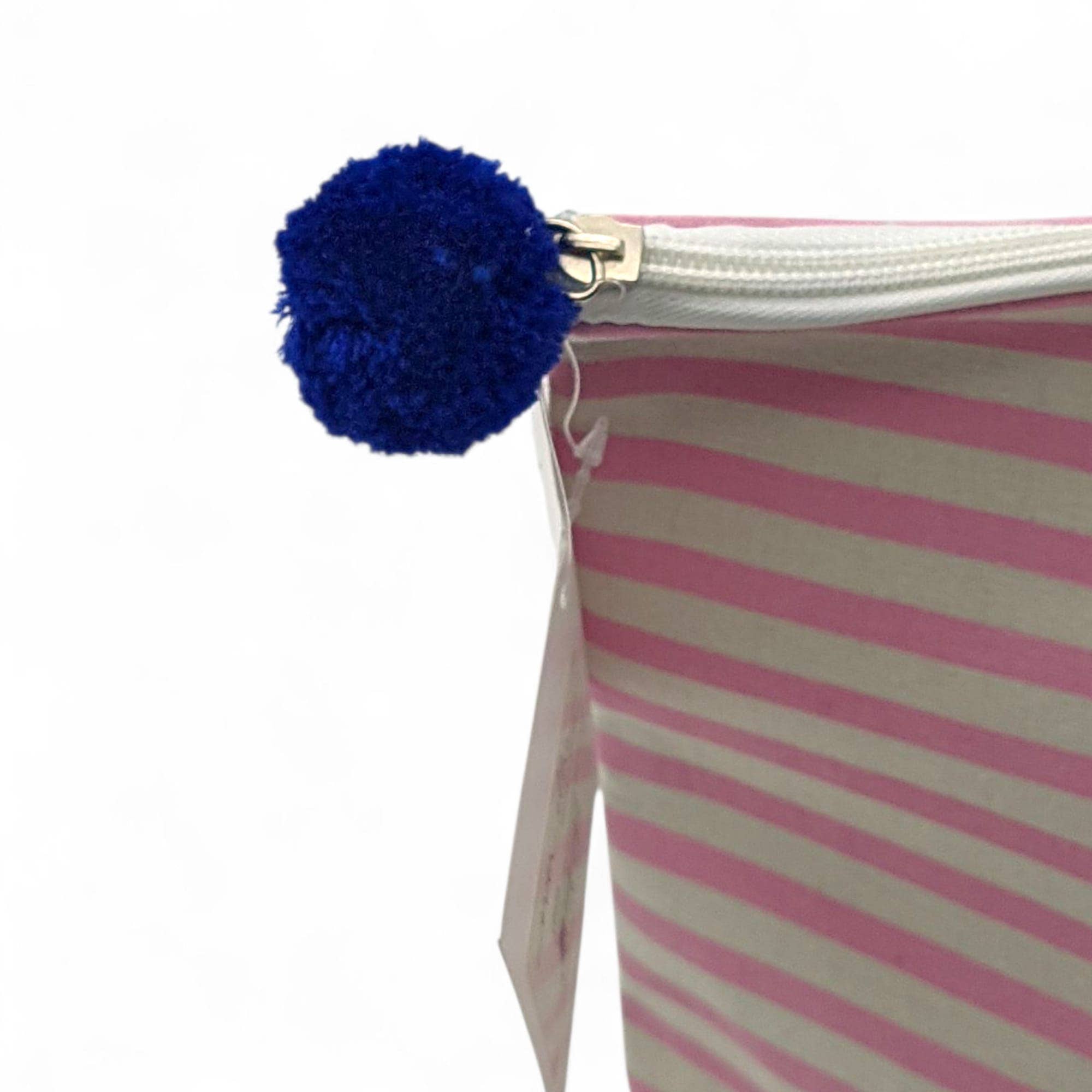 Crover - Wholesale Makeup/Cosmetic Bag - Boujee Striped Canvas Makeup Pouch, Pink Cosmetic Bag4