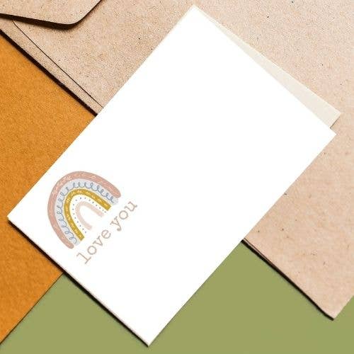 MINI CARTÃO LOVE YOU RAINBOW por atacado de Stickerlishious