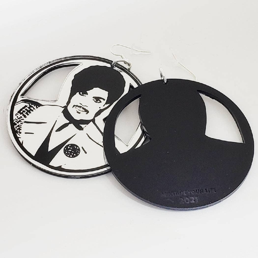 Mixtape Your Life - Wholesale Dangle Earrings - Rude Boy (Prince) Mirror Acrylic Earrings2