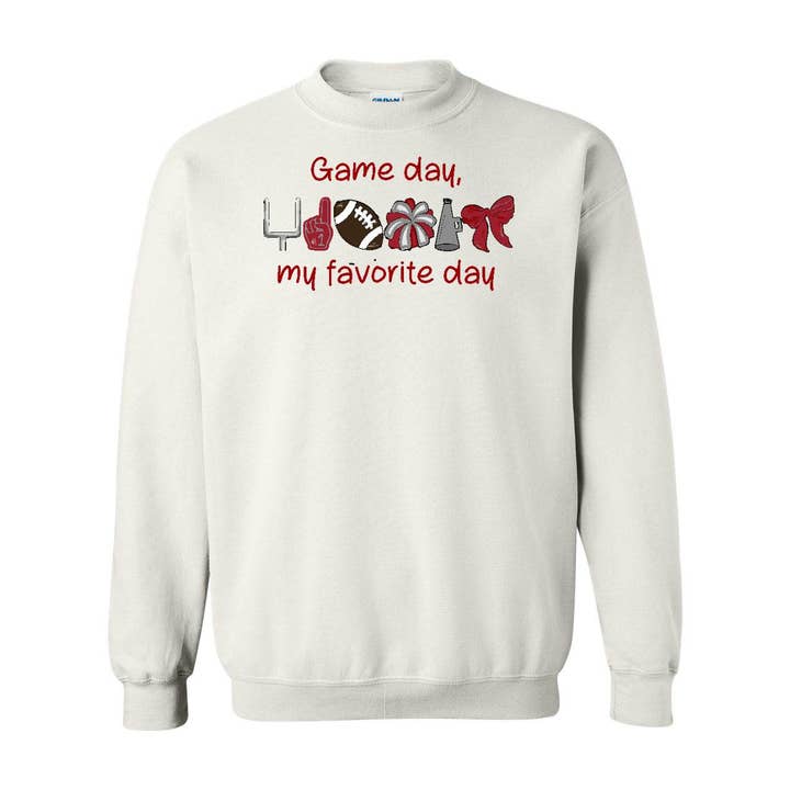 IL GIORNO DELLA PARTITA INDOSSIAMO FELPA GIROCOLLO (SCEGLI I TUOI COLORI) per la vendita all'ingrosso da parte di LuckyBird Apparel and Home