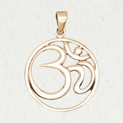 Hindu Bronze Pendant Necklace - Om for wholesale by Nirvana LLC