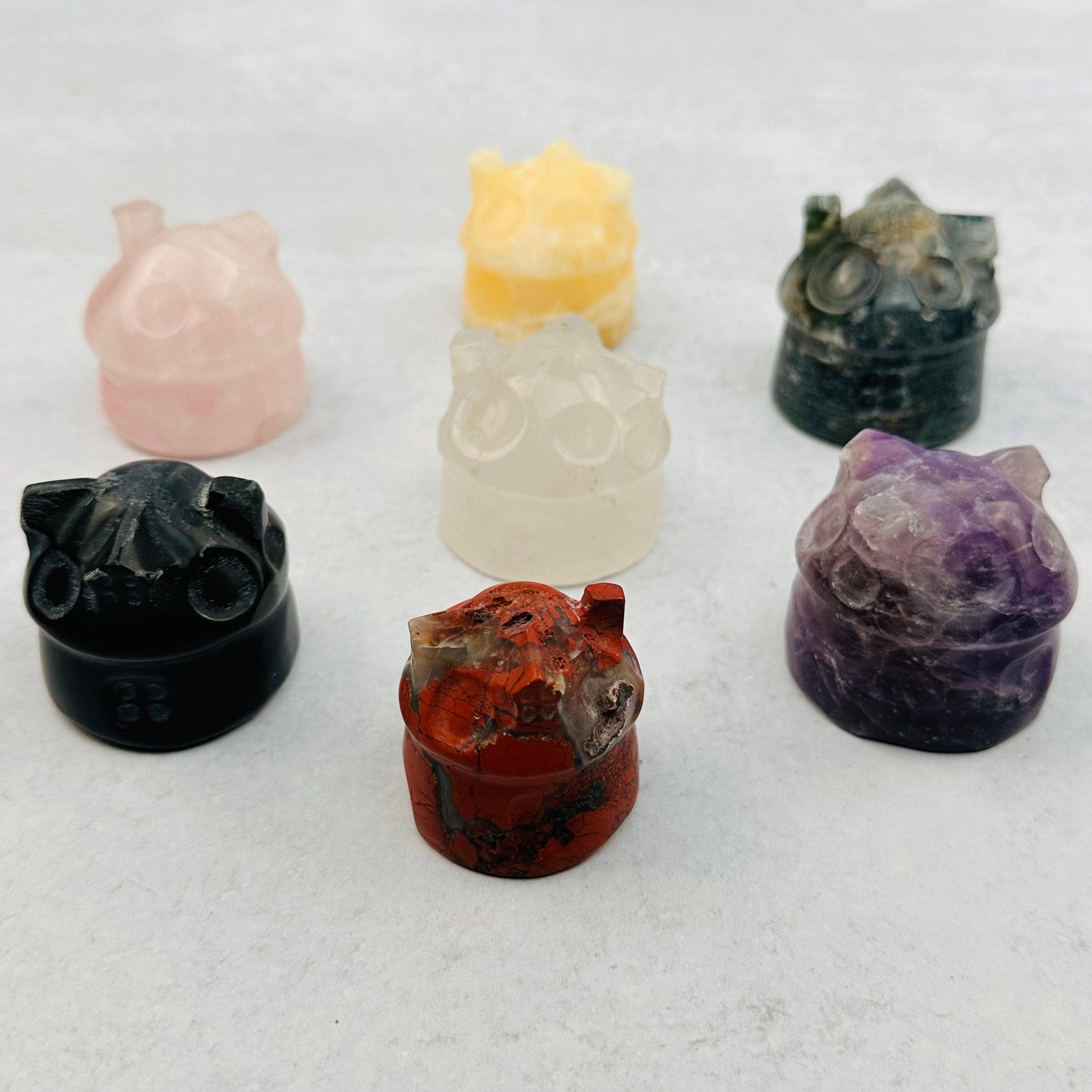 Rock Paradise - Wholesale Spiritual Stone/Crystal - Crystal Mushroom House- Crystal Fairy Garden Carving You Cho8