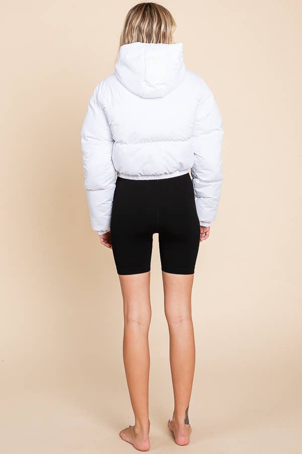 ANWND - Wholesale Puffer Jacket - Women's - 2505-FRONT ZIPPER HOODIE PUFFER WITH POCKETS23