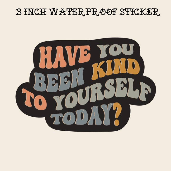 vær venlig mod dig selv klistermærke, mental sundhed, kindle, boglig for engroshandel hos Rebel Roses