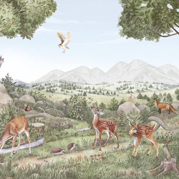 Forest Creek Peel and Stick Wall Mural, 8' x 13' for wholesale by Tempaper & Co ®