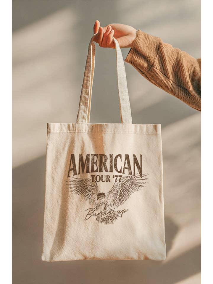 AMERICAN TOUR 77 GRAPHIC TOTES BAG for wholesale by PINK NABI