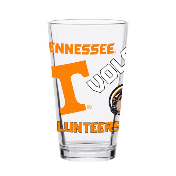 16oz Tennessee Volunteers Medley Pint Glass for wholesale by Indigo Falls