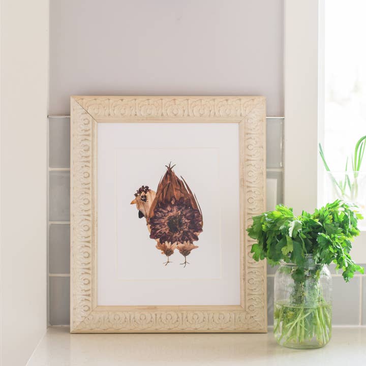 Chicken Butt Print | Floral Art Print for wholesale by Oxeye Floral Co.