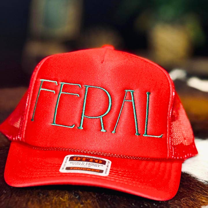 Dirt Road Design - Wholesale Trucker Hat - Women's - Feral Foam Trucker Hat –Embroidered1