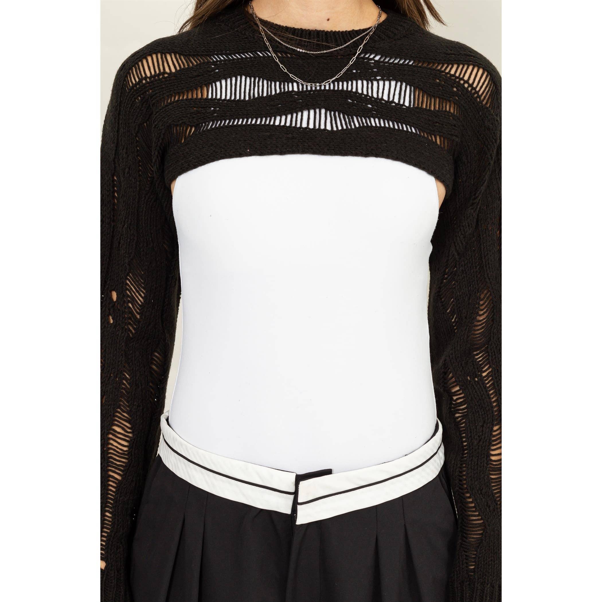 HYFVE - Wholesale Knit Sweater - Women's - Open Knit Shrug Sweater16