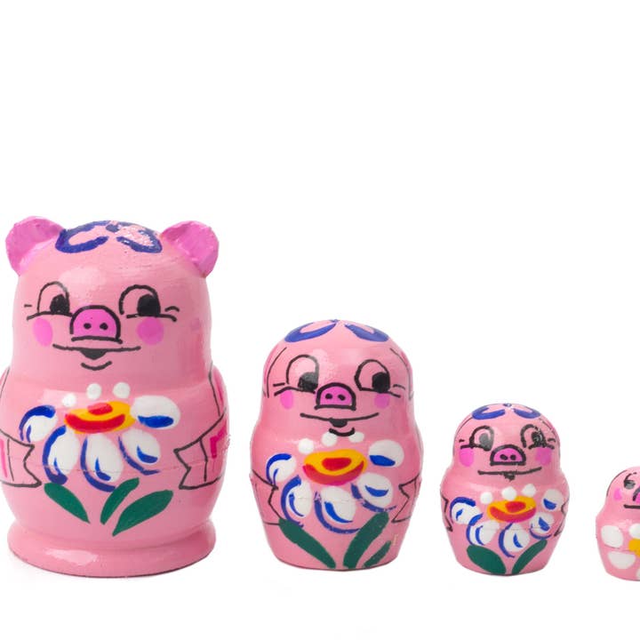 Muñeca apilable en miniatura: cerdo 5 pc./1" para venta al por mayor de Golden Cockerel