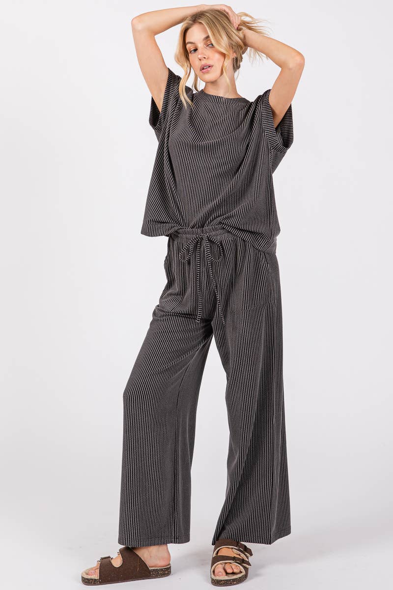 Sewn and Seen - Wholesale Mommy & Me Outfit Sets - Maternity - Striped Rib Knit Lounge Set9