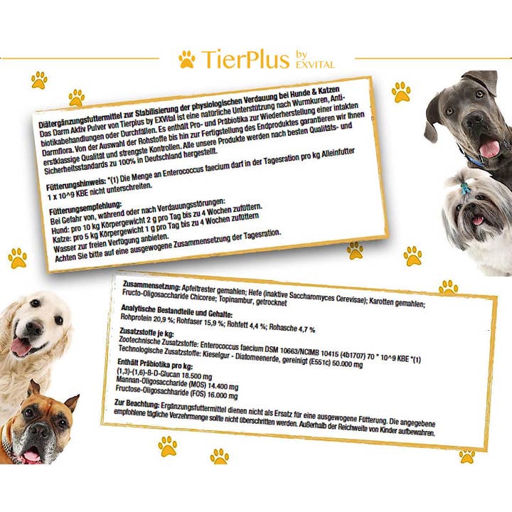 EXVital - Wholesale Pet Supplement - Cat/Dog - EXVital TierPlus Gut Active Powder4