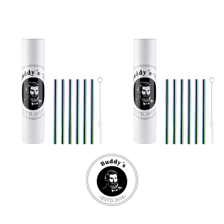 12-piece Rainbow Straw Set for wholesale by APS Germany