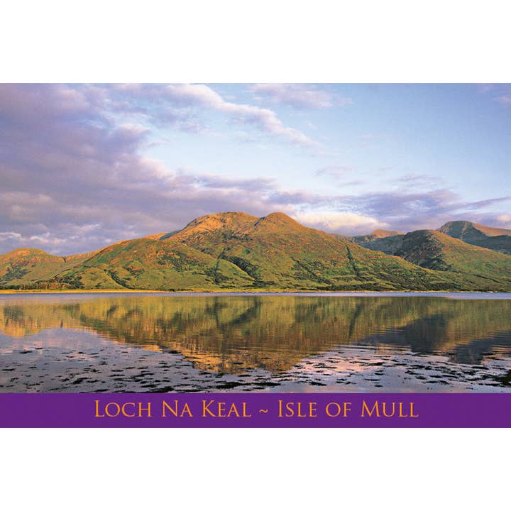 Cartolina piccola Loch Na Keal per la vendita all'ingrosso da parte di Island Blue Publishing
