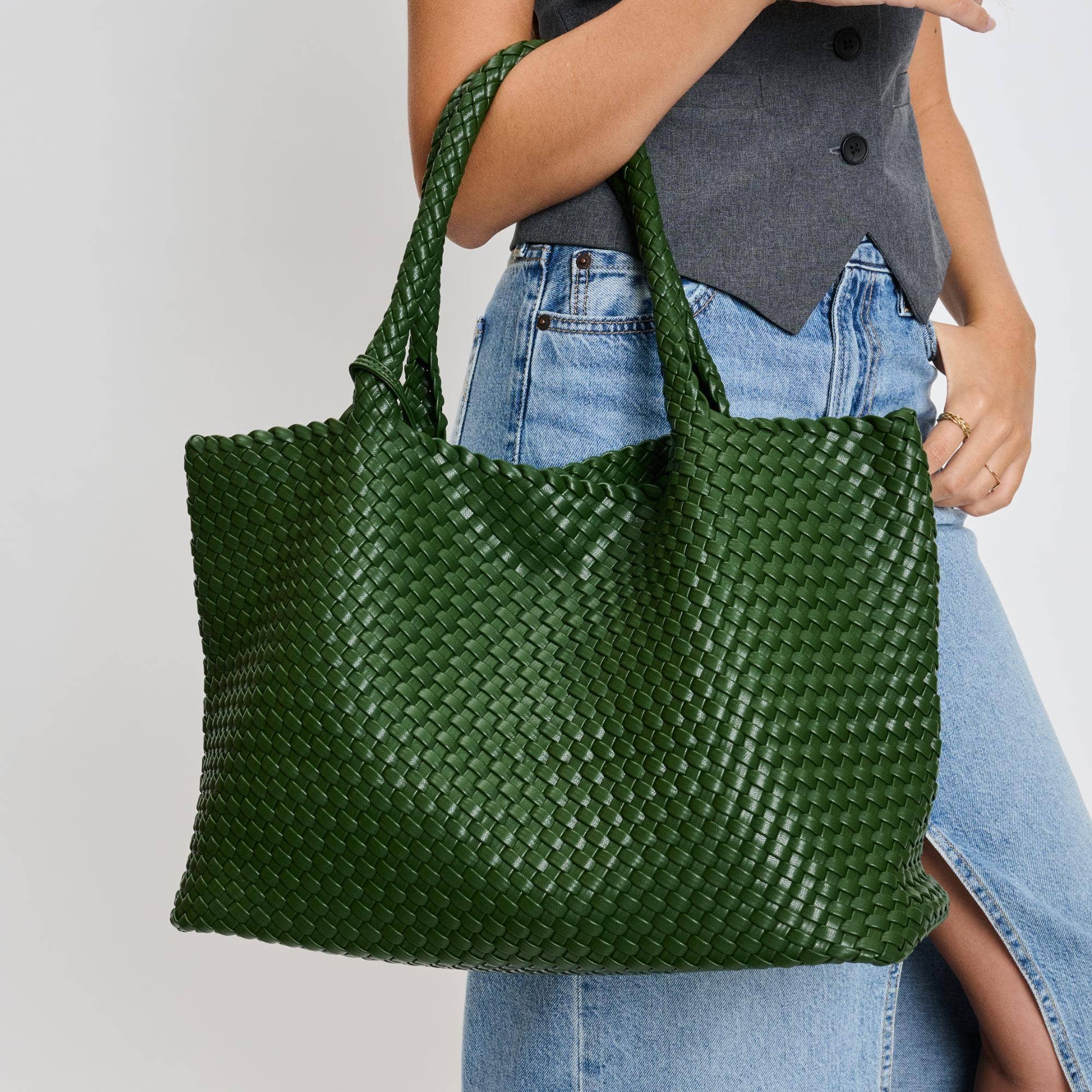 Moda Luxe - Vendita all'ingrosso Borsa tote - Donna - Borsa tote intrecciata in pelle vegana Solana51