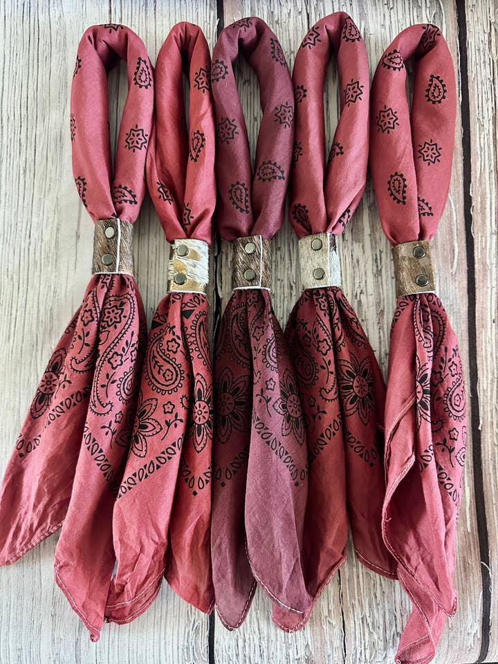 Bandanas Tingidas à Mão em Tons de Castanho por atacado de Boots Are My Roots