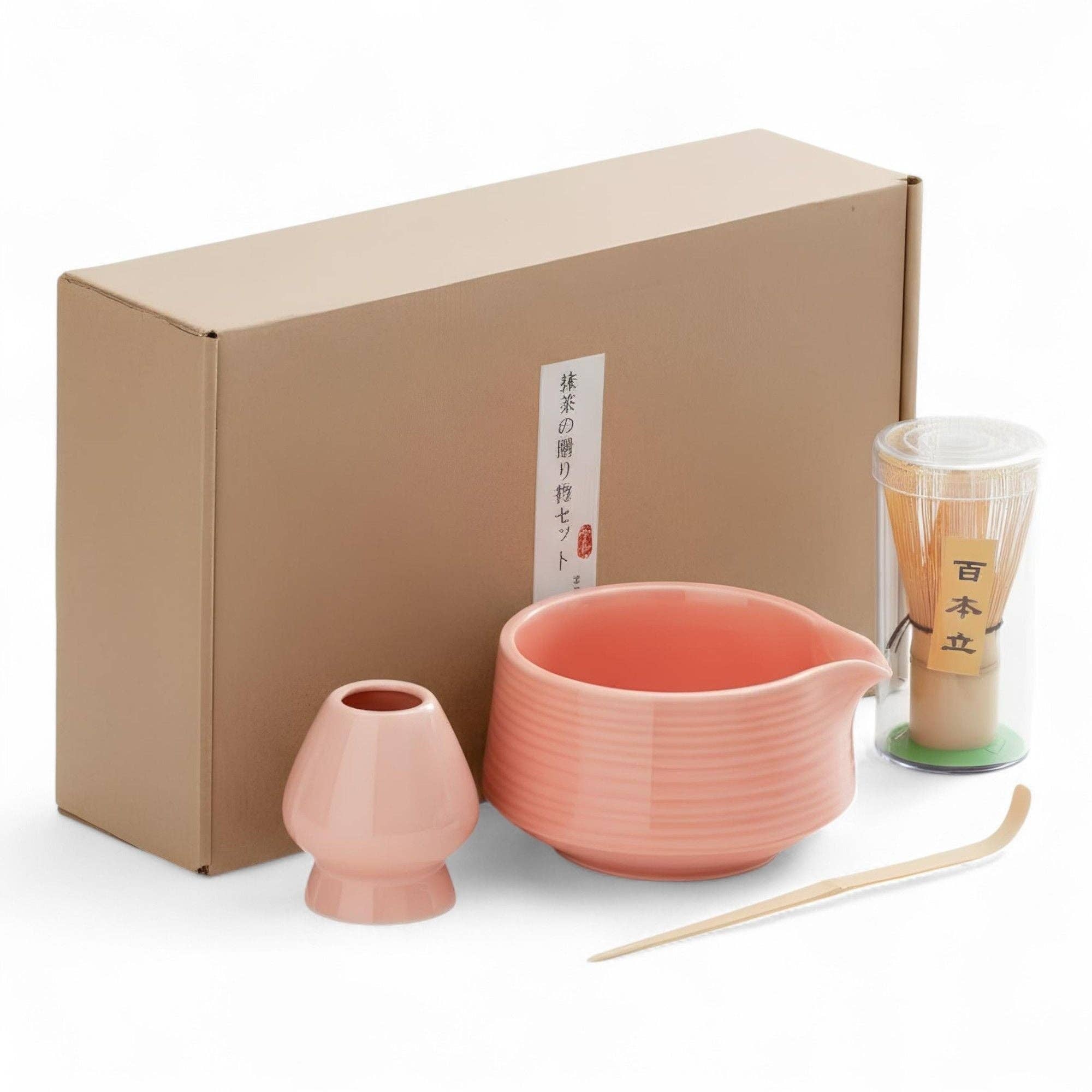 Biomatea - Wholesale Tea Set - Japanese Traditional Matcha Starter Set – Basic Edition | Matcha Bowl Made of Ceramic with Bamboo Whisk, Whisk Holder & Bamboo Spoon2