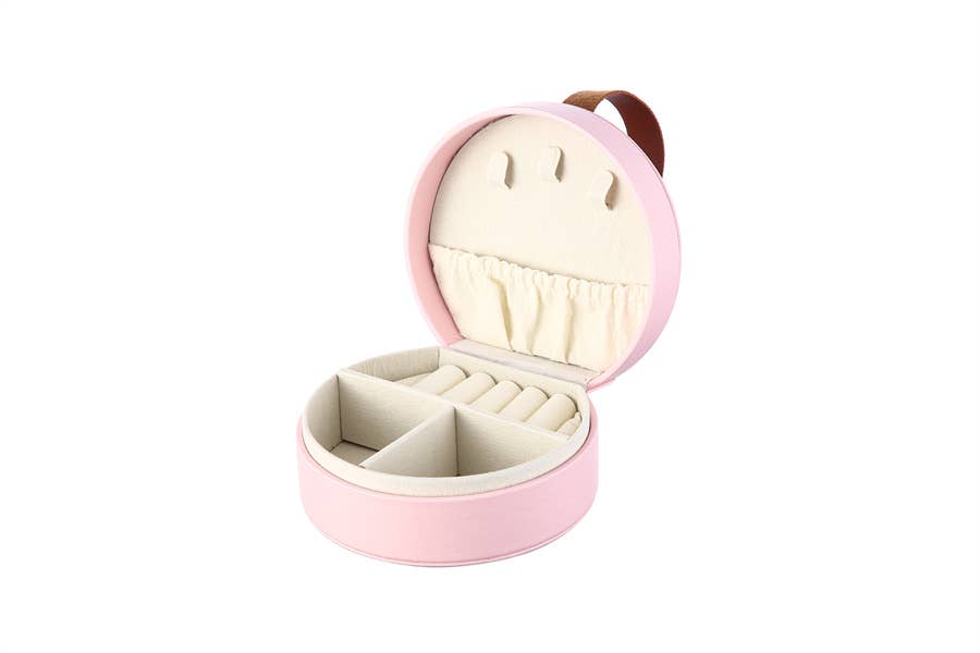 Nima Accessories Inc - Wholesale Jewelry Box/Organizer - Ladies 3 Compartment Round Jewelry Box3