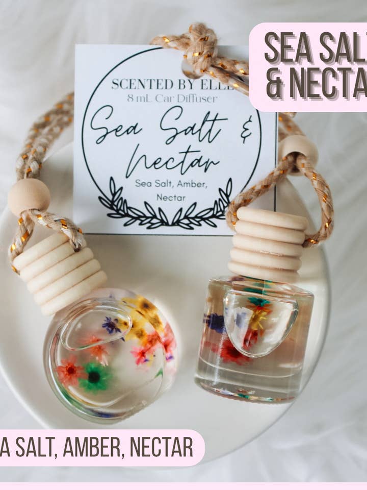 Diffuseur de Voiture Sel Marin & Nectar pour la vente par Scented By Elle