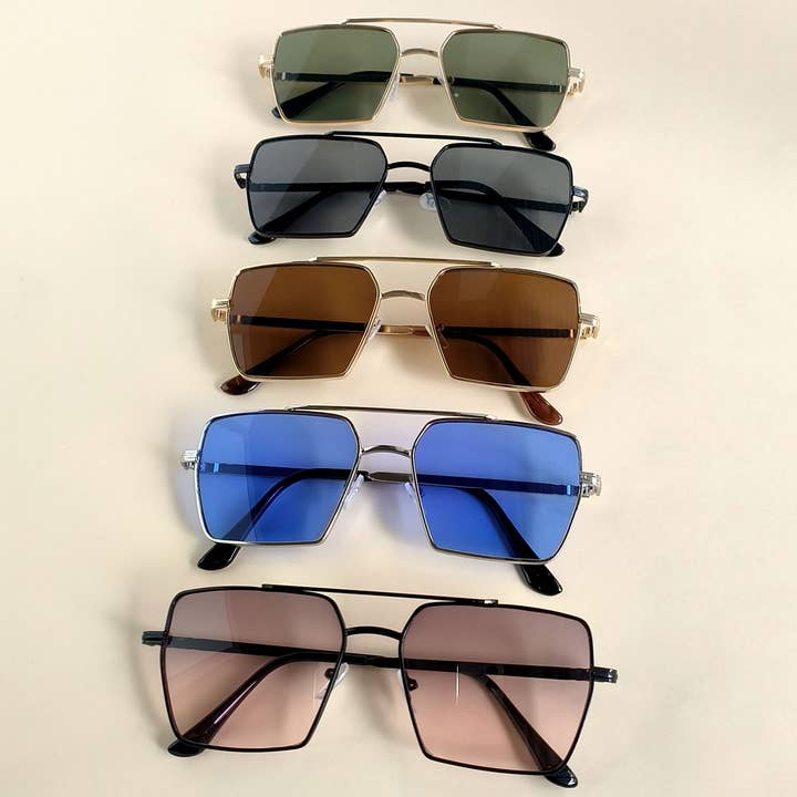 ACCITY - Wholesale Sunglasses - Women's - FLAT TOP FRAME SQUARE SUNGLASSES_CWASG0100