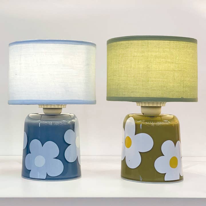 Opjet Paris - Wholesale Accent/desk lamp - Green LED floral decoration with batteries D13 H20cm2