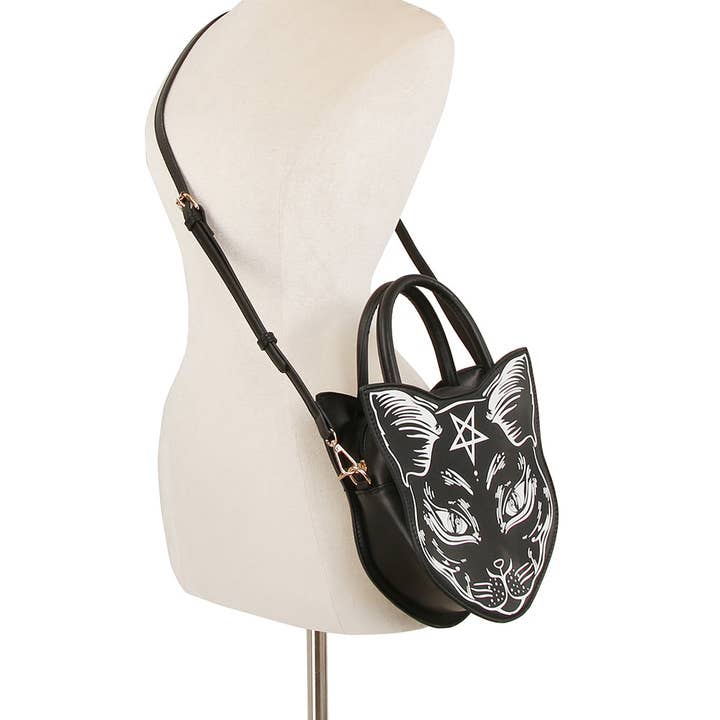 Black Mystic Feline Crossbody for wholesale on Faire3