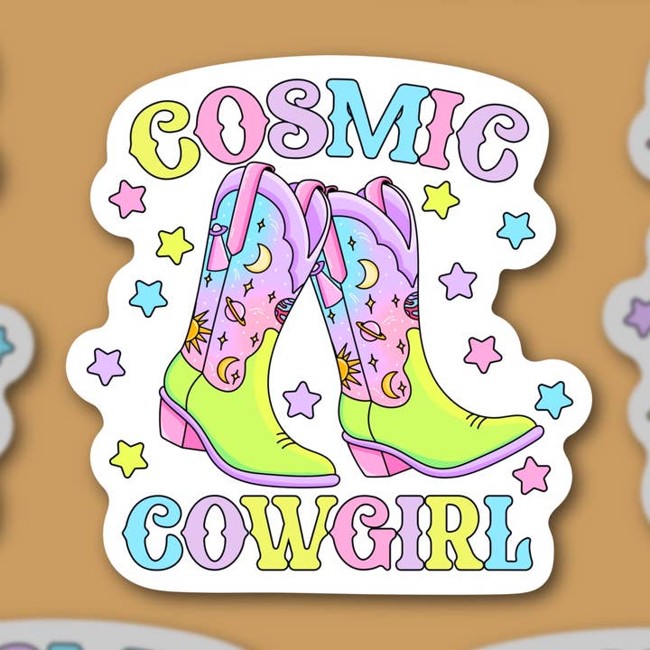 Kosmisk cowgirl klistermärke för wholesale av Sage and Virgo
