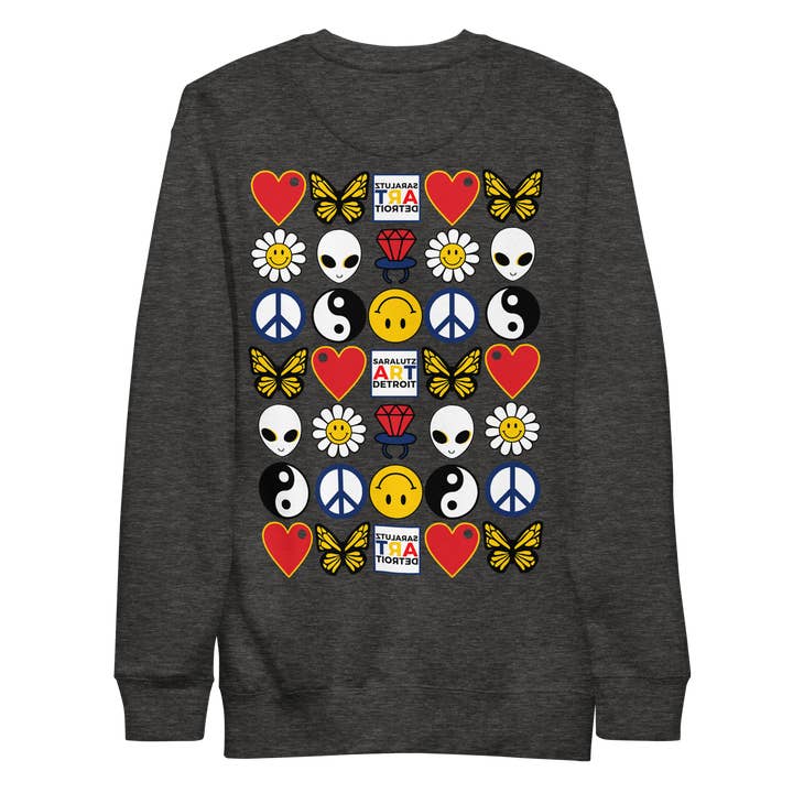 Sara Lutz Art - Wholesale Sweatshirt - Unisex - Daisy Patch Embroidered Sweatshirt7