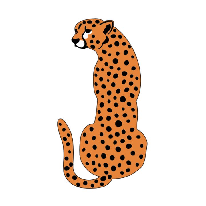 Cheetah Sticker for wholesale by Girl Haus