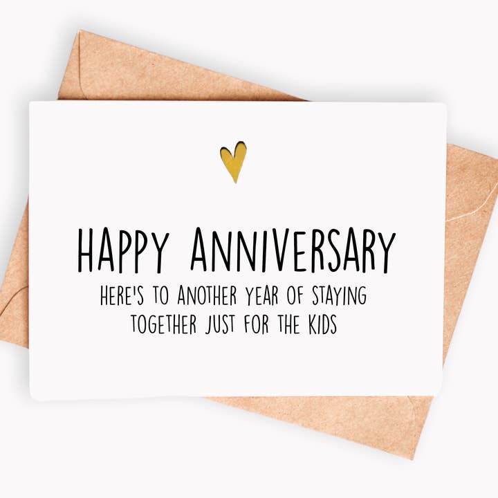 Tarjeta de aniversario divertida: permanecer juntos para los niños para venta al por mayor de Spicy Cards