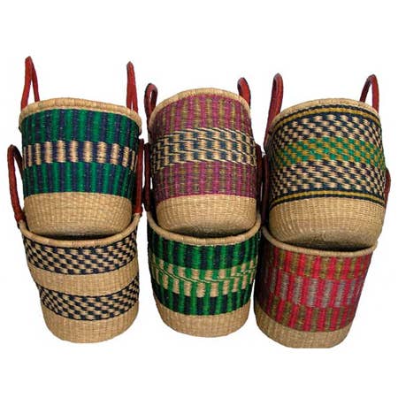 African Market Baskets - Wholesale Basket - G-140: Large Oval Basket = 4 Per Case
